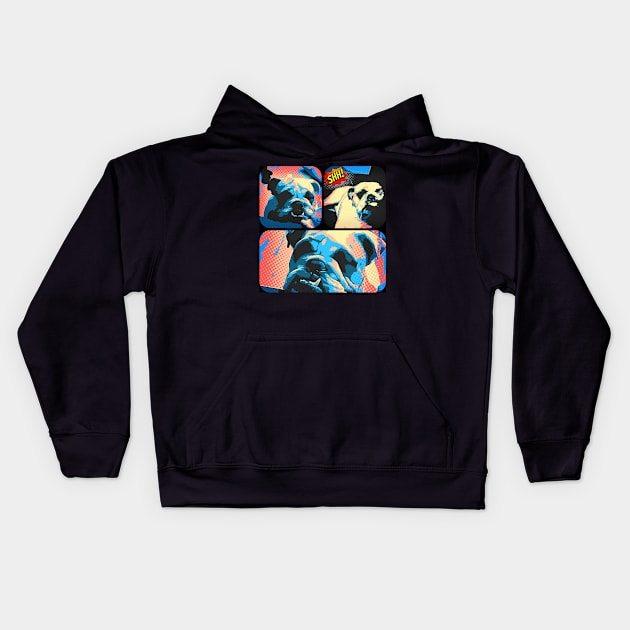 Pop Art Boba Kids Hoodie by KazArtDesigns